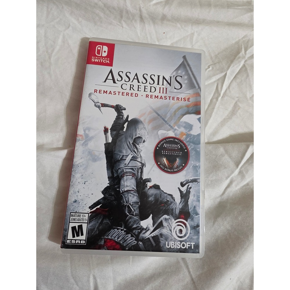 Assassins Creed III 3 Remastered Nintendo Switch Ubisoft Game with Liberation